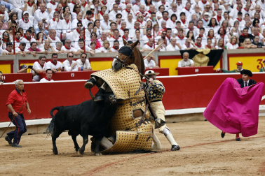 Fotos de la corrida de toros de Victoriano del Río en la Feria de San Fermín 2024.