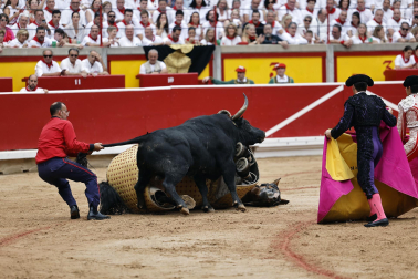 Fotos de la corrida de toros de Victoriano del Río en la Feria de San Fermín 2024.