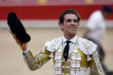 Fotos de la corrida de toros de Victoriano del Río en la Feria de San Fermín 2024.