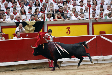 Fotos de la corrida de toros de Victoriano del Río en la Feria de San Fermín 2024.