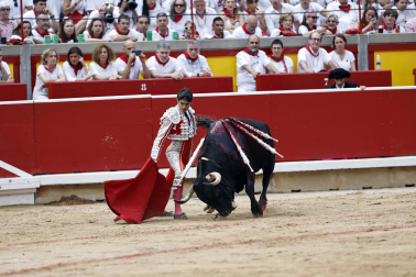 Fotos de la corrida de toros de Victoriano del Río en la Feria de San Fermín 2024.