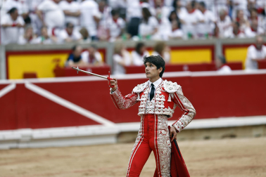 Fotos de la corrida de toros de Victoriano del Río en la Feria de San Fermín 2024.