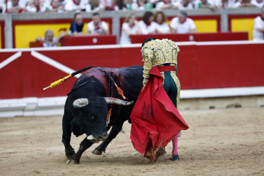 Fotos de la corrida de toros de Victoriano del Río en la Feria de San Fermín 2024.