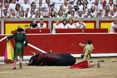 Fotos de la corrida de toros de Victoriano del Río en la Feria de San Fermín 2024.