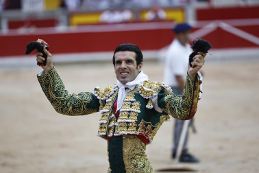 Fotos de la corrida de toros de Victoriano del Río en la Feria de San Fermín 2024.