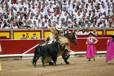 Fotos de la corrida de toros de Victoriano del Río en la Feria de San Fermín 2024.