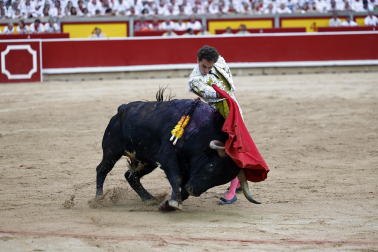 Fotos de la corrida de toros de Victoriano del Río en la Feria de San Fermín 2024.