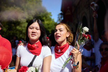 Fotos de la ofrenda floral a San Fermín en los Sanfermines de 2024.