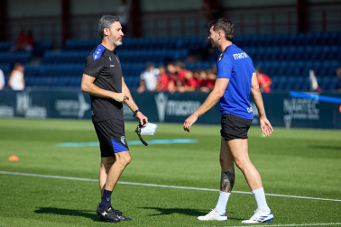 Fotos del primer entrenamiento de Osasuna en Tajonar, este miércoles 10 de julio.