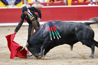 Alejandro Talavante, Daniel Luque y Juan Ortega lidiaron con toros de la ganadería Domingo Hernández este jueves 11 de julio