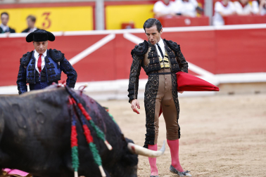 Alejandro Talavante, Daniel Luque y Juan Ortega lidiaron con toros de la ganadería Domingo Hernández este jueves 11 de julio