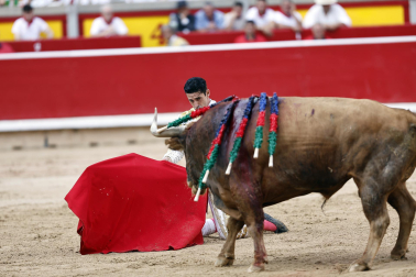 Alejandro Talavante, Daniel Luque y Juan Ortega lidiaron con toros de la ganadería Domingo Hernández este jueves 11 de julio