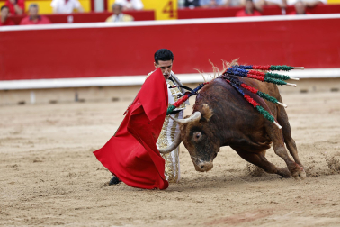 Alejandro Talavante, Daniel Luque y Juan Ortega lidiaron con toros de la ganadería Domingo Hernández este jueves 11 de julio