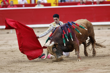 Alejandro Talavante, Daniel Luque y Juan Ortega lidiaron con toros de la ganadería Domingo Hernández este jueves 11 de julio