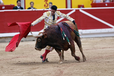 Alejandro Talavante, Daniel Luque y Juan Ortega lidiaron con toros de la ganadería Domingo Hernández este jueves 11 de julio