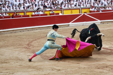 Alejandro Talavante, Daniel Luque y Juan Ortega lidiaron con toros de la ganadería Domingo Hernández este jueves 11 de julio