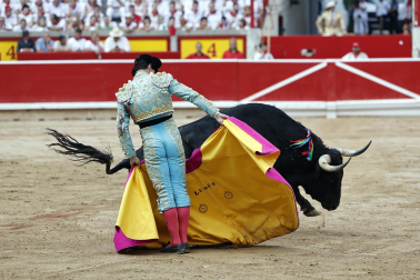 Alejandro Talavante, Daniel Luque y Juan Ortega lidiaron con toros de la ganadería Domingo Hernández este jueves 11 de julio