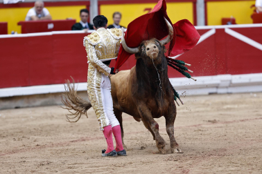 Alejandro Talavante, Daniel Luque y Juan Ortega lidiaron con toros de la ganadería Domingo Hernández este jueves 11 de julio