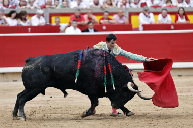 Alejandro Talavante, Daniel Luque y Juan Ortega lidiaron con toros de la ganadería Domingo Hernández este jueves 11 de julio