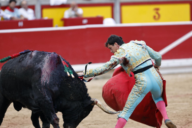 Alejandro Talavante, Daniel Luque y Juan Ortega lidiaron con toros de la ganadería Domingo Hernández este jueves 11 de julio