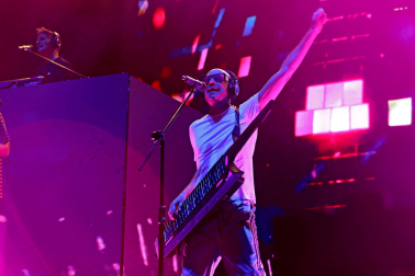 Foto del concierto de La Casa Azul en la Plaza del Castillo.