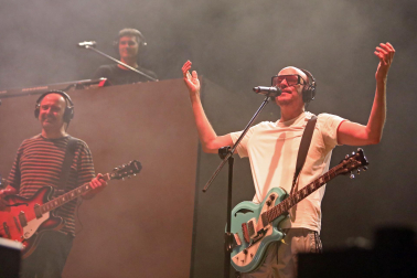 Foto del concierto de La Casa Azul en la Plaza del Castillo.