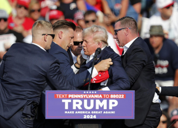 Imágenes del atentado contra Trump durante un mitin. |