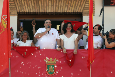 Cohete de inicio de las fiestas de Funes 2024.