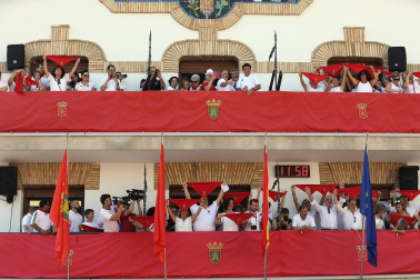 Cohete de inicio de las fiestas de Funes 2024.