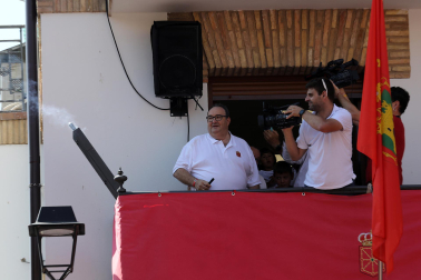 Cohete de inicio de las fiestas de Funes 2024.