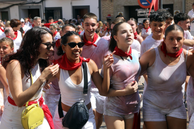 Cohete de inicio de las fiestas de Funes 2024.