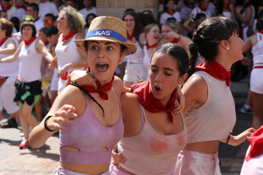 Cohete de inicio de las fiestas de Funes 2024.