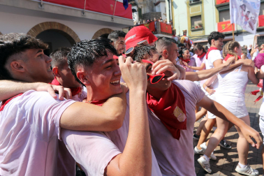 Cohete de inicio de las fiestas de Funes 2024.