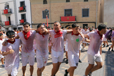 Cohete de inicio de las fiestas de Funes 2024.