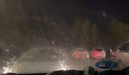 Vídeo con el aguacero que ha obligado a suspender el acto de perseidas en Javier