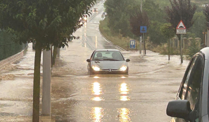 Vídeo con las balsas de agua en Ayegui tras la tormenta