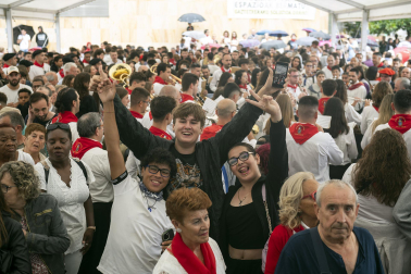 Fotos del cohete de fiestas de Burlada./