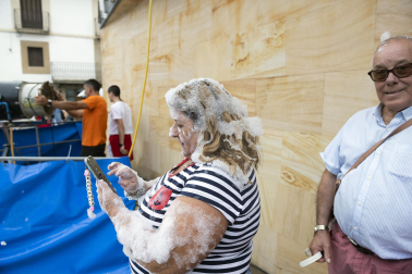 Fotos del cohete de fiestas de Burlada./