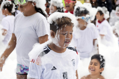 Fotos del cohete de fiestas de Burlada./