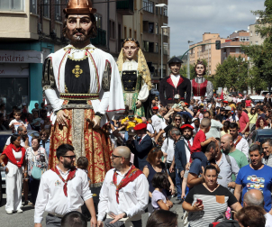 Fotos de la procesión en las fiestas de Burlada