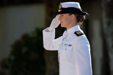 La princesa Leonor, en la Escuela Naval de Marín.