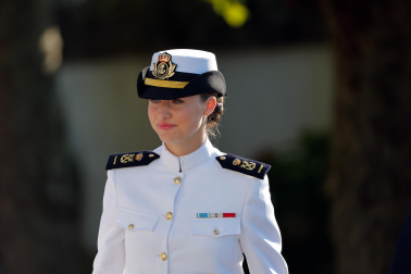 La princesa Leonor, en la Escuela Naval de Marín.