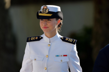 La princesa Leonor, en la Escuela Naval de Marín.