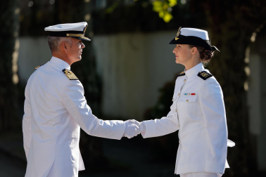 La princesa Leonor, en la Escuela Naval de Marín.