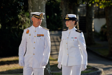 La princesa Leonor, en la Escuela Naval de Marín.