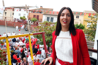 Fotos del cohete de fiestas de Fontellas 2024. /