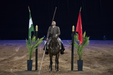 Fotos del ensayo de los caballos andaluces en el Navarra Arena