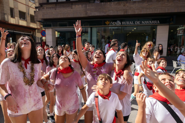 Fotos del cohete de inicio de fiestas de Corella