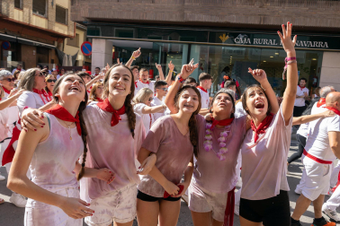 Fotos del cohete de inicio de fiestas de Corella