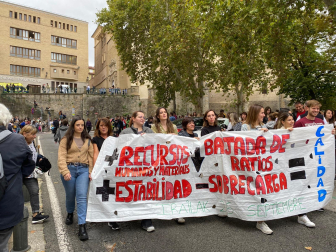 Fotos de la jornada de huelga en la educación pública en Navarra. |
